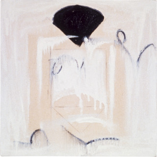 Denise Green She Who Laughs Lasts, 1992; oil on canvas; 35 x 35 cm; enquire