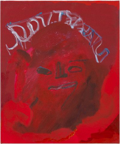 Tom Polo lifting limits (don't panic), 2019; acrylic and Flashe on canvas; 60 x 50 cm; enquire