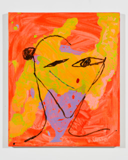 Tom Polo triple witness, 2026; acrylic on canvas; 60 x 50 cm; enquire