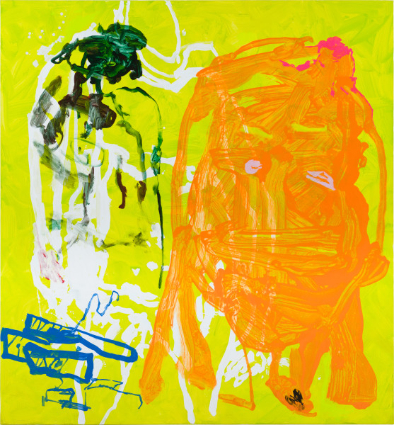 Tom Polo, silent and still, open me softly, 2023, acrylic and Flashe on canvas, 213 x 198 cm