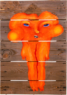 Maria Kozic VISIONARYALS 15, 2000; acrylic on wood; 93 x 60.5 cm; enquire