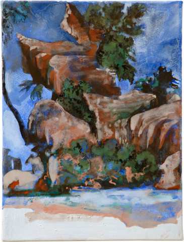 Mandy Martin Salvadoresque 12, 2006; mixed media, pigment and acrylic on paper; 40 x 30 cm; enquire