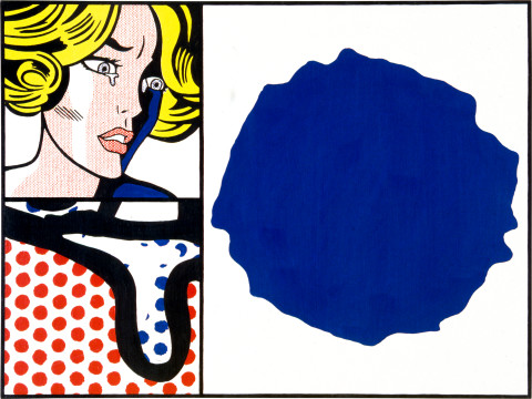 Maria Kozic Tear, 1985; from the series Lichtenstein Dots; acrylic paint on wood; 91 x 122 cm; enquire