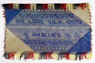 Newell Harry untitled (Lose Silk / Skollies), 2007; from the series gift mat; Pandanus and dye; 112 x 182 cm; irregular; enquire