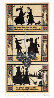 Fiona Hall Rolling in Clover - 24/51, 2004; Gouache on banknotes; 19.5 x 9.5cm (note) 40.5 x 30.4cm (frame); enquire