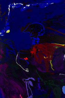 Tom Polo i always knew you'd follow through (detail), 2026; acrylic on canvas; 213 x 198 cm; enquire