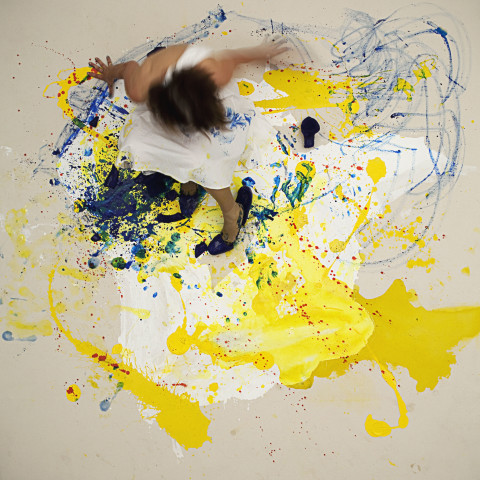 Julie Rrap Loaded: Blue #1, 2012; digital print face mounted on perspex ; 126 x 126 cm; Edition of 3 + AP 2; enquire