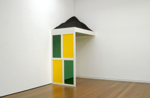 Callum Morton Pavilion, 2006; wood, resin, enamel paint, Perspex, fibreglassed polystyrene, dirt and epoxy resin; 270 x 100 x 161 cm; enquire