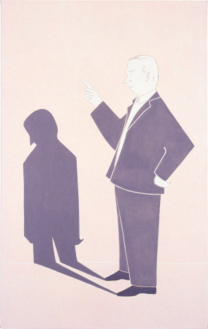 Vivienne Shark LeWitt MAN (7.40 pm), 1995; oil on linen; 137 x 86 cm; enquire