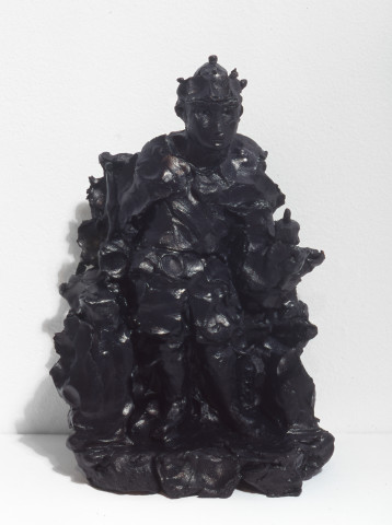 Linda Marrinon Sculpture of George V, Melbourne, 1998; from the series Sculpture For The Home; Terracotta tinted to resemble bronze; 27 x 18 x 12 cm; enquire