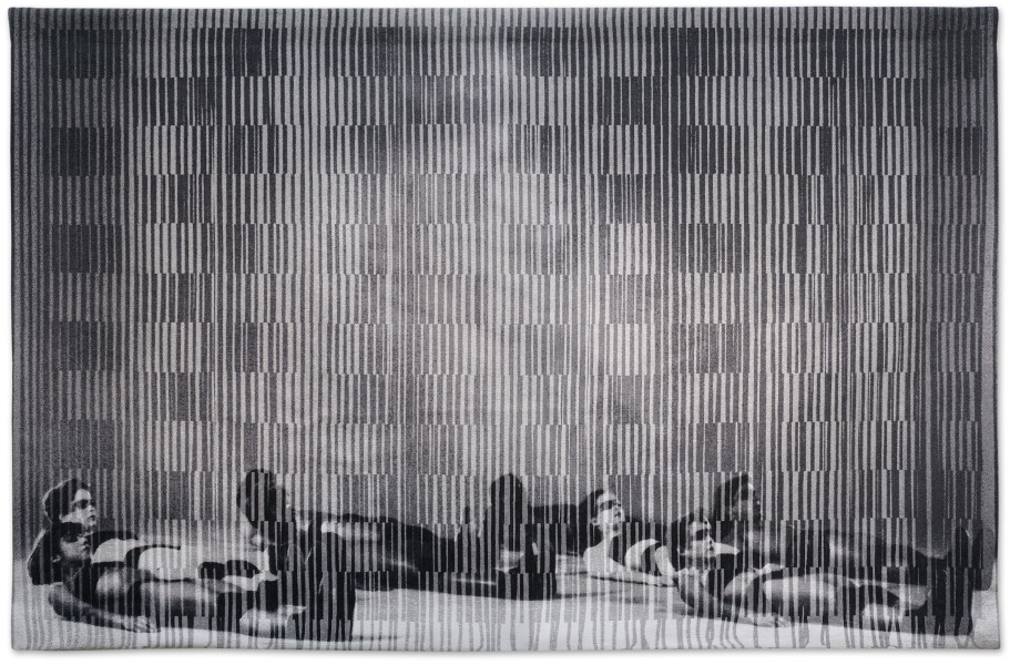 David Noonan Untitled, 2019; jacquard tapestry, unique, stainless steel hanging system; 190 x 300 cm