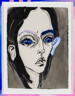 Del Kathryn Barton we sat together, 2019; gouache on paper, hand finished frame; 87 x 67.5 cm; enquire