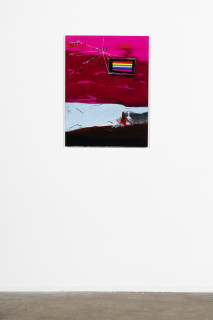 installation view; Mia Boe Paradise, 2026; oil and acrylic on linen; 82 x 62 cm; enquire