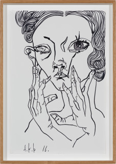 Del Kathryn Barton untitled, 2016; pigment liner on paper; 65 x 46 cm; more info; enquire