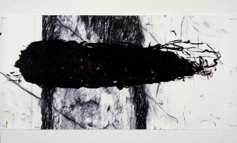 Mike Parr Werner Von Braun (Alchemy and Death), 1987; acrylic, girault pastel & charcoal on canvas; enquire