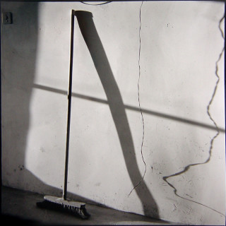 Bill Culbert Broom against Wall, France, 2002; silver gelatin prints; 40.5 x 40.5 cm; Edition of 25; enquire