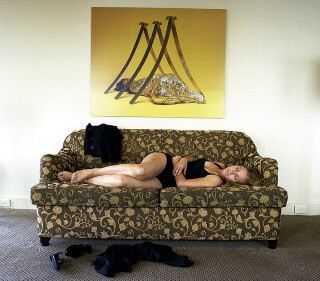 Anne Zahalka Room 4321 (with artwork by Vanila Netto), Hotel Suite, 2008; Type C print; 75 x 92.5 cm; enquire