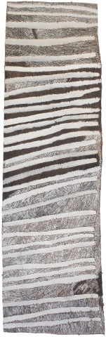 Nyapanyapa Yunupiŋu Lines, 2017; 4680-17; natural earth pigments on bark; 205 x 64 cm; enquire