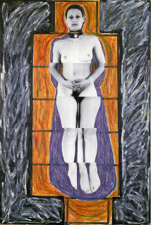 Julie Rrap Persona and Shadow: Sister, 1984; cibachrome print; 199 x 110 cm; Edition of 9 + 2 A/Ps; enquire