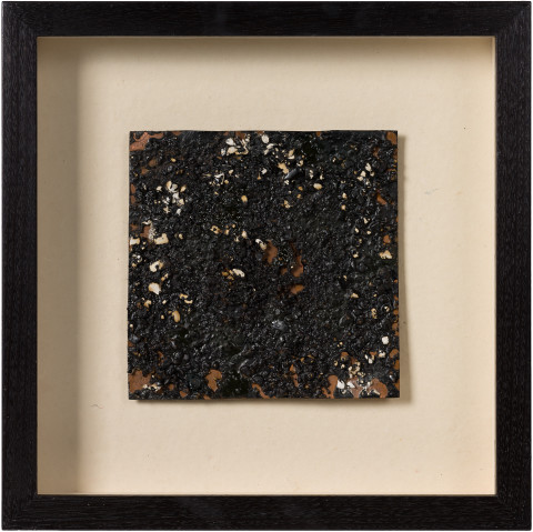 Kirtika Kain Veda, 2019; tar, plaster, wax, copper; 34 x 34 cm; enquire