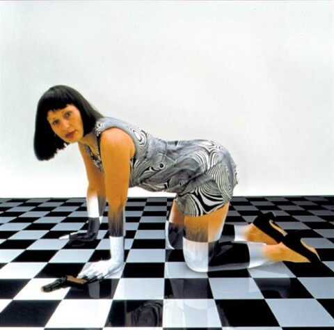 Julie Rrap Camouflage # 8 (Jeanne), 2000; photograph mounted on lexcen; 122 x 122 cm; Edition of 9; enquire