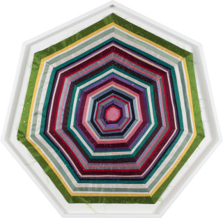 Del Kathryn Barton no other side, 2013; Italian dupion silk and synthetic polymer paint; 103 x 105 cm; enquire