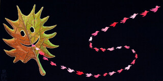 Nell Birds and Leaves and We Ourselves Come Forth in Perfect Harmony, 2010; wool and cotton; 100 x 200 cm; private collection Melbourne<br>photo: Lily Fraser; enquire