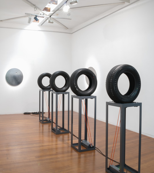 Installation view, Marley Dawson, HEAVY INDUSTRY / LIGHT COMMERCIAL, Roslyn Oxley9 Gallery (14 July – 6 August 2011)