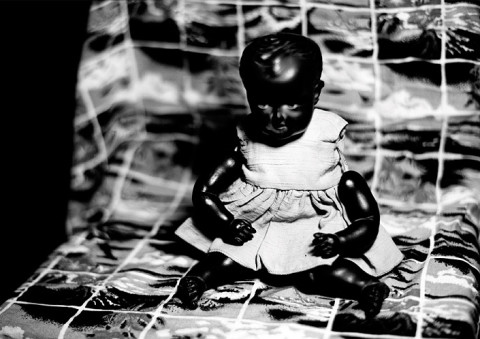 Destiny Deacon Pacified, 2005; lightjet print from orthochromatic film negative; 81 x 111.2 cm; Commissioned by the Australian Centre for Contemporary Art as part of NEW05; Edition of 15; enquire