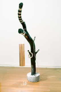 Mikala Dwyer 13, 2009; wood, paint, concrete, copper, light; 144 x 68 x 29 cm; enquire