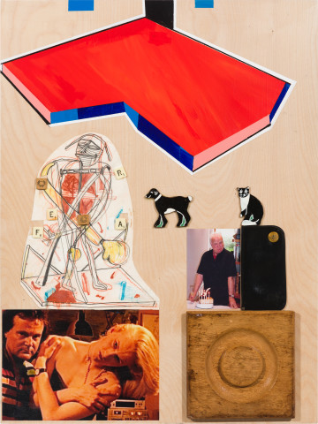 Gareth Sansom Fear, 2024; mixed media on plywood; 80 x 60 cm; more info; enquire