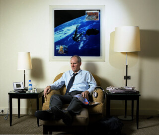 Anne Zahalka Room 3721(with artwork by Lyndell Brown & Charles Green), Hotel Suite, 2008; Type C print; 75 x 92.5 cm; enquire