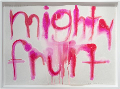 Del Kathryn Barton may i bear mighty fruit, 2014; gouache and ink on hot pressed paper; 60.5 x 82 cm; Enquire