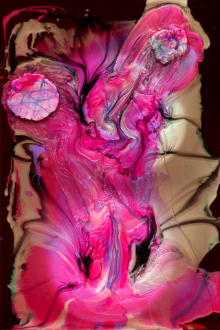 Dale Frank Portrait of Pearl Lam, 2022; Colour pigments in Epoxyglass, Epoxyglass on Perspex; 150 x 100 cm; more info; enquire