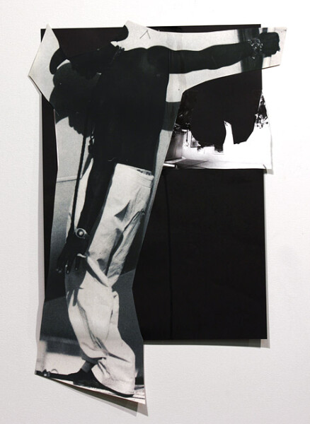 Jacqueline Fraser The Making of 8 Mile 2012, 2012; archival card, duratrans, magazine clippings, paint, archival glue, wood grain contact, cling wrap, gold foil paper, plastic sheeting; dimensions variable; enquire