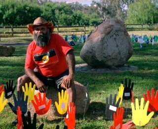 Anne Zahalka Wally Baranjuk Cooper, Ngan Girra Festival, Albury, 2001; type C photograph; 76 x 95 cm; Edition of 12; enquire