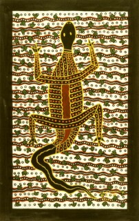 Robert Campbell Jnr Goanna, 1989; acrylic on canvas; 92 x 55 cm; enquire