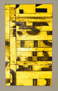 Rosalie Gascoigne Full Flower, 1995; retro-reflective road sign on wood; 55 x 32 cm; enquire