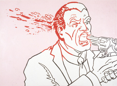 Maria Kozic Head (gun), 1988; acrylic on canvas; 150 x 206 cm; enquire