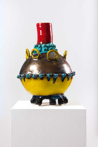 Angela Brennan Spaceship Pot, 2018; Earthenware; enquire