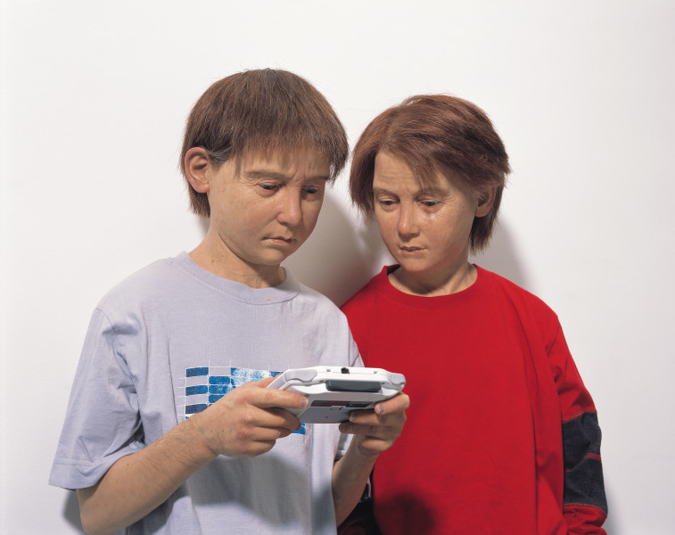 Patricia Piccinini Game Boys Advanced (detail), 2002; silicone, polyurethane, clothing, human hair; variable; Edition of 3; enquire