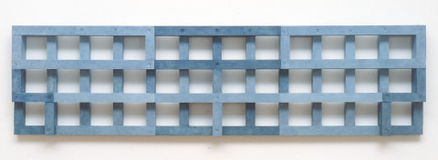 Hilarie Mais Storm, 1990; oil paint on timber; 36 x 136 x 6 cm; enquire