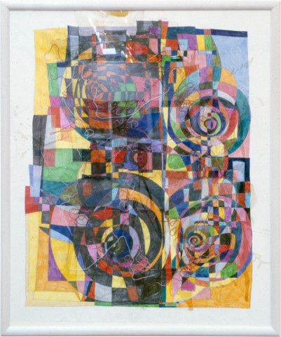 Dale Frank LATAF, 1992; ink, pencil & mixed media on paper; 189 x 160 cm; enquire