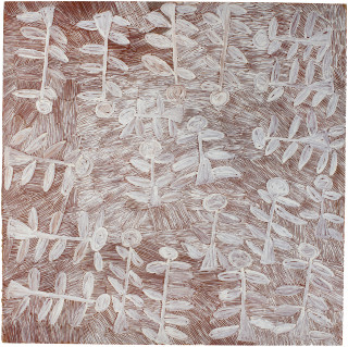 Nyapanyapa Yunupiŋu Dharpa, 2016; 3143-16; Painting on board; 122 x 122 cm; enquire