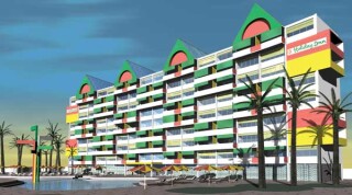 Callum Morton Holiday Inn, 2003; Digital print; 94.5 x 170 cm; 111.6 x 189 cm (paper size); Edition of 30; enquire