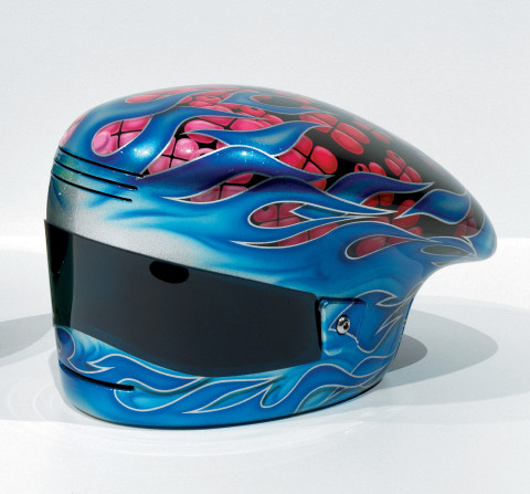 Patricia Piccinini Team WAF (Transfuser), 2003; fibreglass and automotive paint; approx. 35 x 35 x 35 cm; enquire