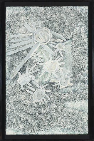 Nyapanyapa Yunupiŋu Djulpan, 2020; 4103-20; natural earth pigments on paper; 109 x 72.5 cm; more info; enquire