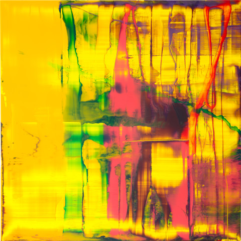 Dale Frank Aunty Rhonda runs the discrete brothel in John Street currently for sale next door to Clarke Rubber, 2020; tinted varnish, epoxyglass, on Perspex; 200 x 200 cm; Enquire