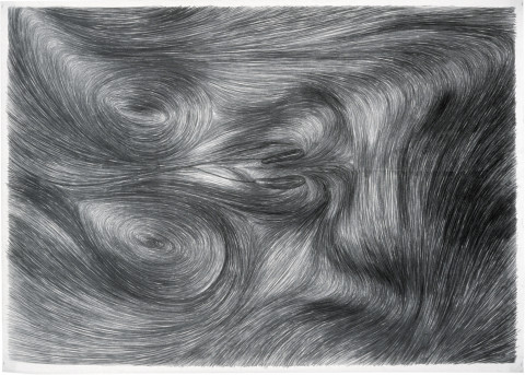 Dale Frank Devil May Care Ingrained Ears, 1982; graphite on paper; 134 x 188 cm; enquire