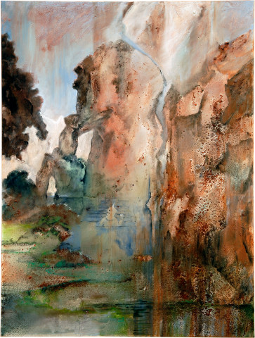 Mandy Martin Salvadoresque 4, 2006; ochre, pigment and oil on linen; 180 x 135 cm; enquire